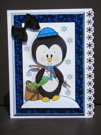 Penguin with His Fishing Rod by Beverly Carmichael