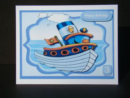 Lovely Childrens Birthday Tugboat by Beverly Carmichael