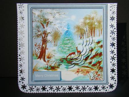 The Deer Water Hole Card with Petal Stacker by Beverly Carmichael