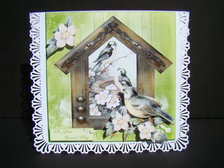 Birds in the Window with Decoupage by Beverly Carmichael