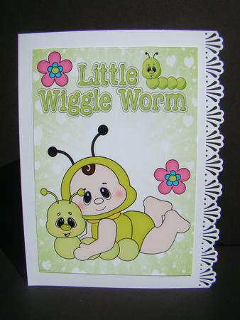 Little Wiggle Worm! with Baby Card & Insert by Beverly Carmichael