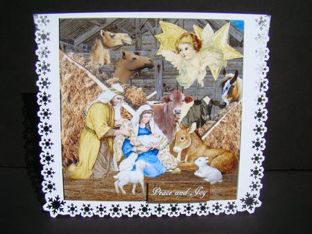 Christmas Nativity Scene Card Topper by Beverly Carmichael
