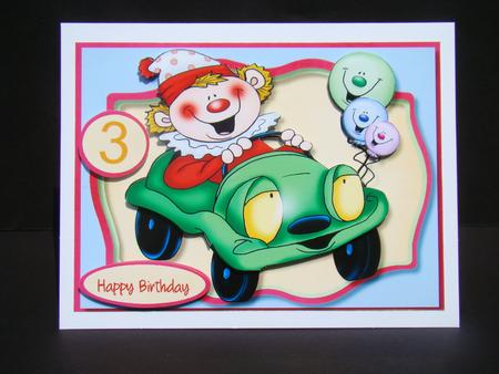 Lovely Clown in His Beep - Beep Car  by Beverly Carmichael