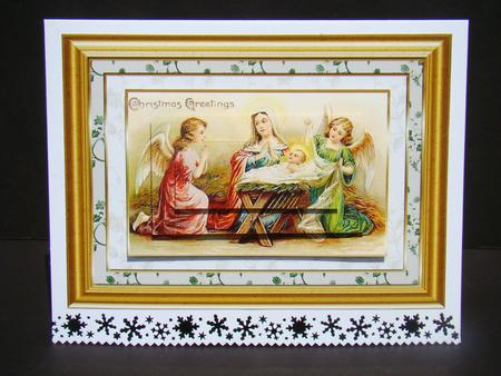 Baby Jesus Pyramid Card Front by Beverly Carmichael