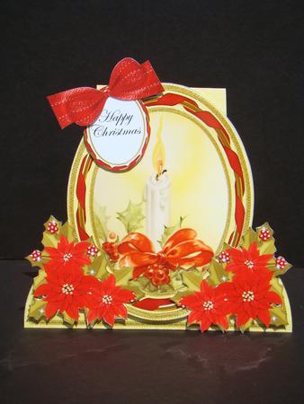 Single Gold Candle Special Large Oval Card Mini Kit by Beverly Carmichael