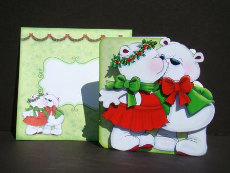 A Beary Merry Kiss-mas Shaped Fold Card Kit by Beverly Carmichael