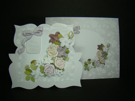 Flower Bouquet Shaped Over the Top Card Kit by Beverly Carmichael