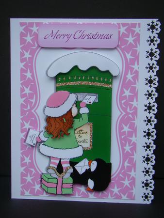 Little Girl Posting Her Letter to Santa by Beverly Carmichael