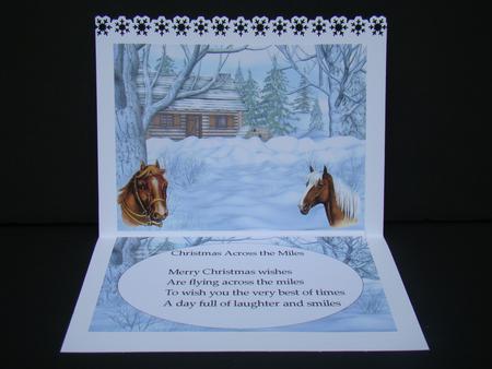 Across the Miles A5 Insert, Horses & Cottage by Beverly Carmichael