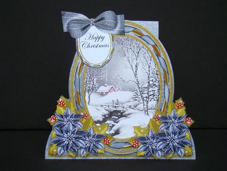 Winter Walk Special Large Oval Card Mini Kit by Beverly Carmichael