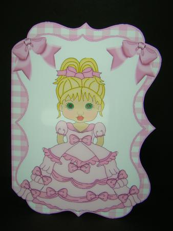 Pretty Lady in Her Pink Party Dress Bracket Card by Beverly Carmichael