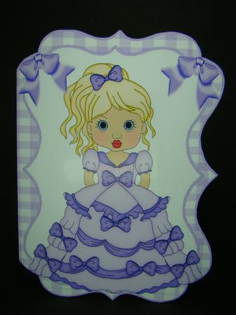 Pretty Lady in Her Purple Party Dress Bracket Card by Beverly Carmichael