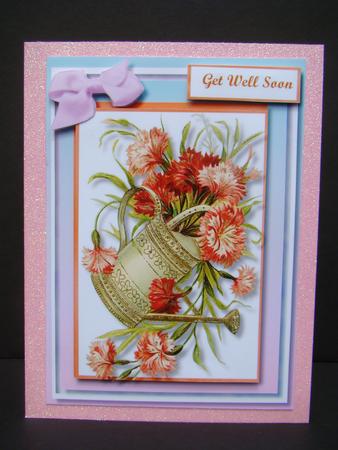 Lovely Carnations in a Watering Can  by Beverly Carmichael