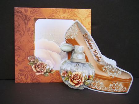 Beautiful Perfume and Heels for Birthday by Beverly Carmichael