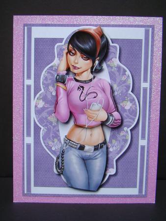 Lovely Trendy I Pad Girl by Beverly Carmichael
