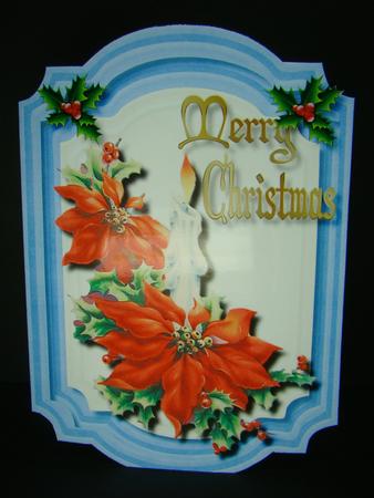 Lovely Cut and Fold Christnas Candle  by Beverly Carmichael