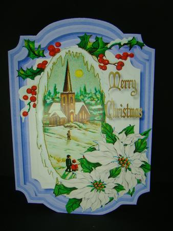 Lovelu Cut and Fold Christmas Church  by Beverly Carmichael