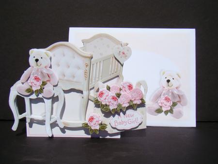 Flowers & Things Shaped Card Kit - Pink Nursery by Beverly Carmichael