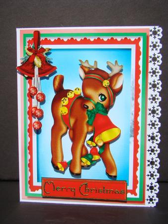 Lovely Reindeer Ringing the Bells  by Beverly Carmichael