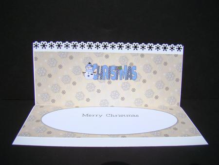 Cute Snowman Christmas Large Dl 2 Insert by Beverly Carmichael
