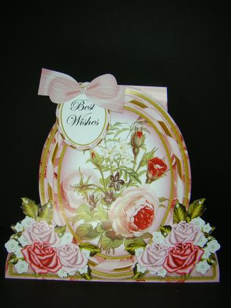 Pink Bouquet 10 Special Large Oval Card Mini Kit by Beverly Carmichael