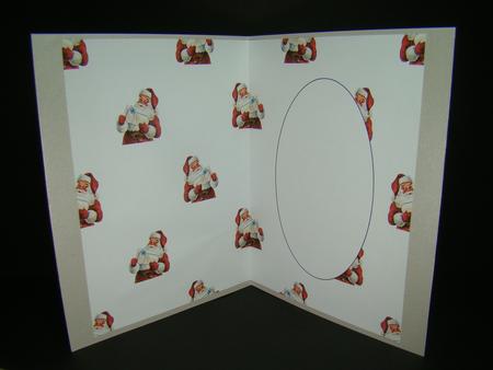 Santa Claus with Gift Insert by Beverly Carmichael
