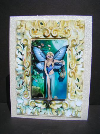 Fairy in a Frame Card Front by Beverly Carmichael