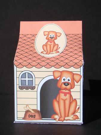 3D Rusty Dog Kennel Milk Carton Money or Treat Box by Beverly Carmichael