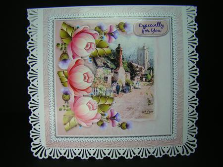 Vintage Village Scene by Beverly Carmichael