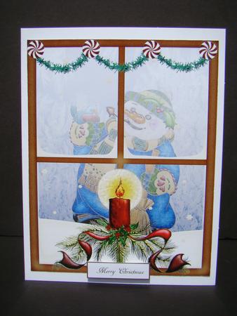Snowman Window with Insert and Verse by Beverly Carmichael