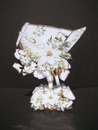 Christmas Cream Bonnet by Beverly Carmichael