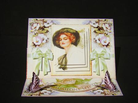 Easel Card 7 x 5 Rose Woman by Beverly Carmichael