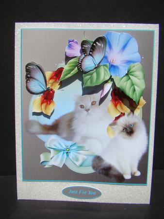 Kittens and Flowes Topper with Decoupage by Beverly Carmichael