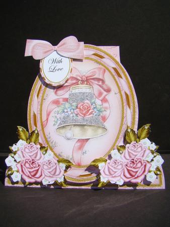 Pink Wedding Bell Special Large Oval Card Mini Kit by Beverly Carmichael