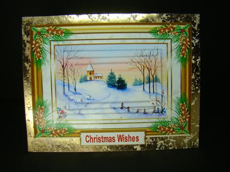Christmas Mass Pyramid Card Front by Beverly Carmichael