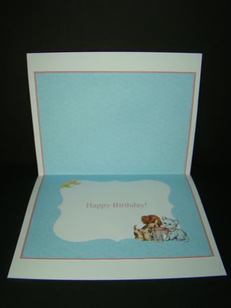 Cat & Dog Birthday Insert by Beverly Carmichael