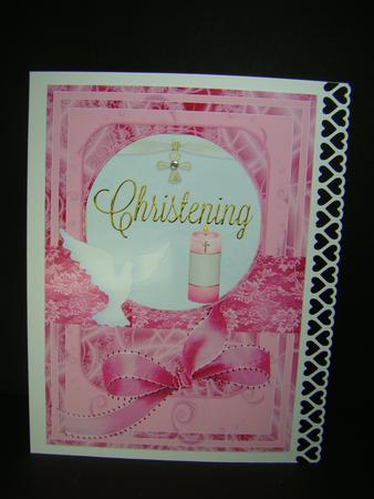 Girl Christening Card and Insert by Beverly Carmichael