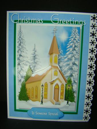 Beautiful Church in the Snow  by Beverly Carmichael