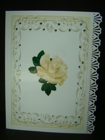 Gold Roses in Ornate Frame with A5 Birthday Verse by Beverly Carmichael