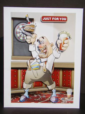 Goatee Beer and Cake Dude by Beverly Carmichael