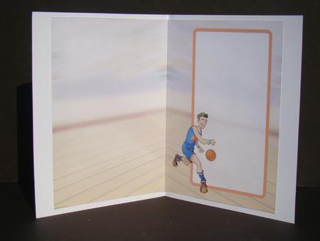 Basketball Dude Orange and Blue Insert by Beverly Carmichael