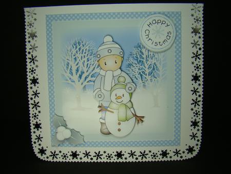 Andy and Snowman by Beverly Carmichael