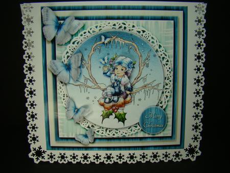 Cardtopper with Matching Insert Christmas Beauty by Beverly Carmichael