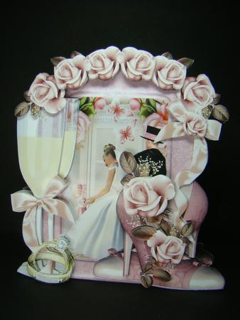 Stunning Wedding Photo Frame and Champagne and Roses Kit by Beverly Carmichael