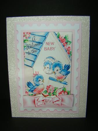A Welcome to the New Baby! Little Birds, Card & Topper by Beverly Carmichael