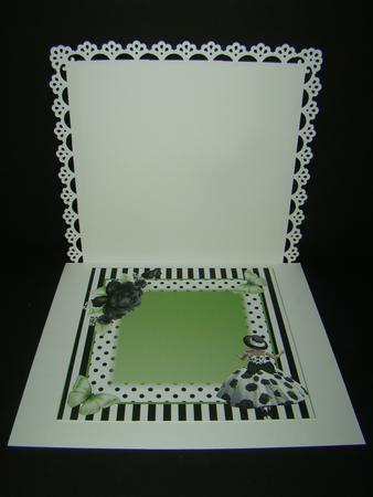 Insert to Compliment Black and Lime Rose Dress by Beverly Carmichael
