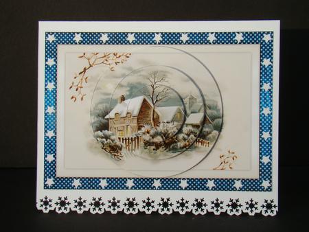 Victorian Christmas Scene Circle Pyramid by Beverly Carmichael