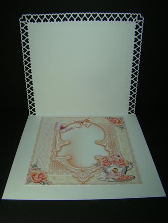 Insert to Compliment Baby Girl Cup Card Front by Beverly Carmichael