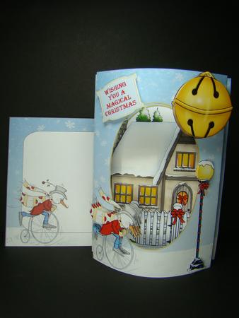 Penny Farthing Snowman by Beverly Carmichael
