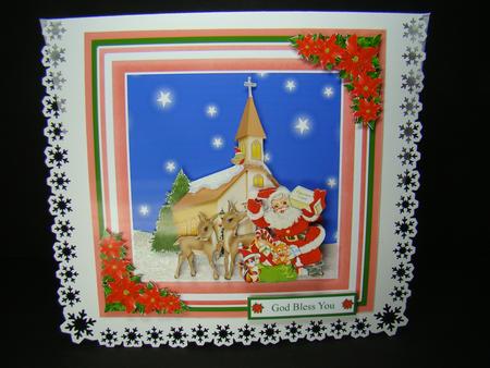 Church Scene - Santa & Friends Mini Kit & Decoupage by Beverly Carmichael